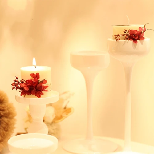 Natural scented candles luxury valentine's day gifts wholesale custom column pillar candle