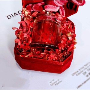 Lovely gift box dome candle natural soy wax home decoration scented candle jar