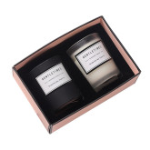 Christmas luxury packaging gift colorful scented candle jar frosted glass candle jar