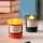 Christmas new year luxury packaging gift colorful scented candle jar frosted glass candle jar