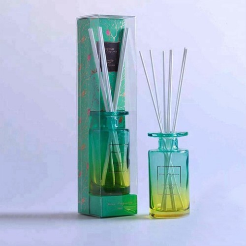 Natural cane aromatherapy essential oil with household transparent multicolored glass bottles
