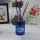 Blue bottle aroma reed diffuser with black wood cap