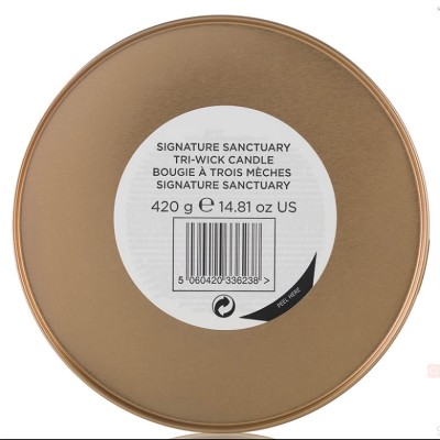 Manufacture custom spa travel metal jar scented candle