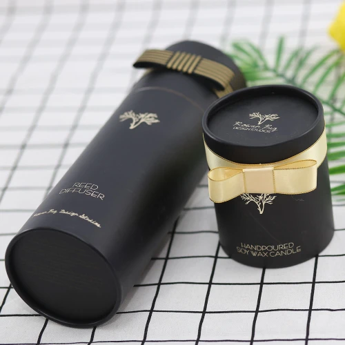 Custom Luxury Round Gift Box Scented Soy Candle in Glass Jar with High Quality