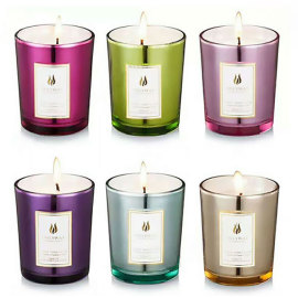 Home Decorate Many Colors Glass Jars Scented Soy Candle