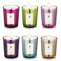 Home Decorate Many Colors Glass Jars Scented Soy Candle