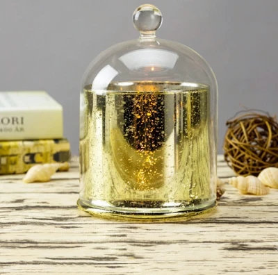 Unique Design Gift Different Size Luxury Scented Soy Golden Domed Candle
