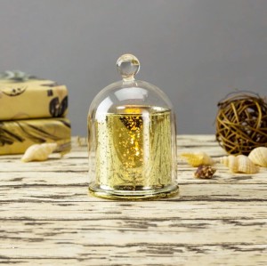 Unique Design Gift Different Size Luxury Scented Soy Golden Domed Candle