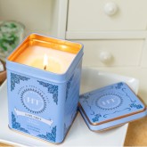 Luxury packaging custom handmade travel scented tin candle containers with metal lids