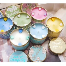 Wholesale home fragrance scented travel tin candles with metal lids