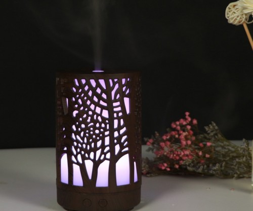 Carved Wooden Electric household indoor humidifier ultrasonic air aromatherapy essential oil diffuser