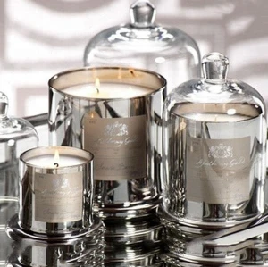 Extravagant High Quality Sliver Colour Custom Glass Jar Scented Candle with Dome