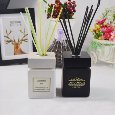 New design custom logo aroma reed diffuser with wood cap