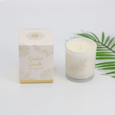 Simple Handmade Scented Soy Wax Candle with Folding Box