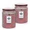 Selling color carved decorative glass candle jar with metal lid with Tealight candle wholesale