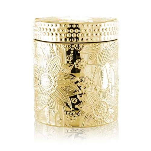 Selling carved decorative transprant candle jar with lid with Tealight candle wholesale