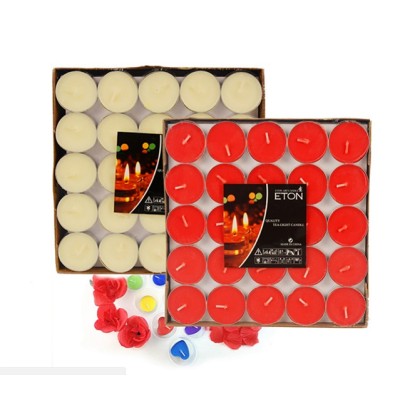 Home decor unscented decorated tealight candle