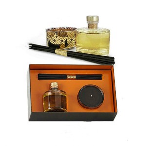 Luxury decorative fragrance high-end reed diffuser set with black sticks