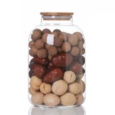3200ml Large Heat Resistant Borosilicate Glass Food Jar With Bamboo Lid