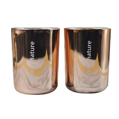 Luxury rose metal scented soy wax candles glass jar