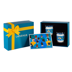 Holiday gift mini scented candles set with colorful packaging