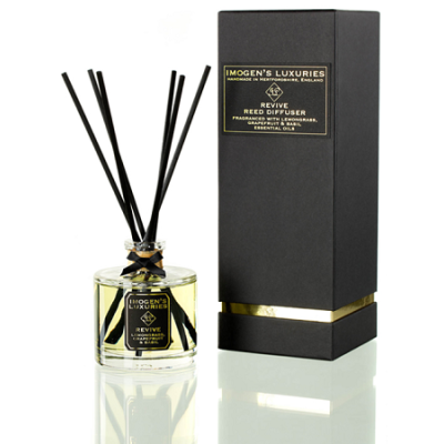 Luxury decorative fragrance reed diffuser with black gift box