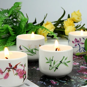 Wholesale customize luxury wedding decoration tealight ceramic jar candle holder for home decor