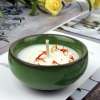 Wholesale customize luxury wedding decoration tealight ceramic jar candle holder for home decor