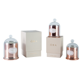 Gift set different size luxury scented soy customized domed candle in glass jar