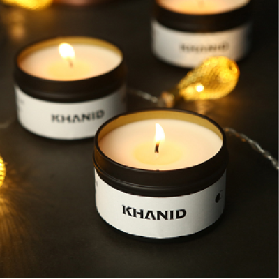 Nordic fashion black scented candle tin with high-grade wedding gift luxury gift candle set