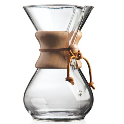 Hand Made Glass Coffee Maker with Anti-dust Lid Stock