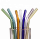 Handmade Pyrex Borosilicate Colored Bent Glass Drinking Straws