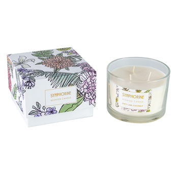Scented Soy Candles in Clear Glass Jar with Three Wicks