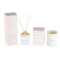 Home Decoration Aroma Perfume Glass Reed Diffuser With Rattan Sticks and Candle for gift set
