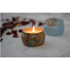 Wholesale home decor colorful soy wax scented tea light candle tin