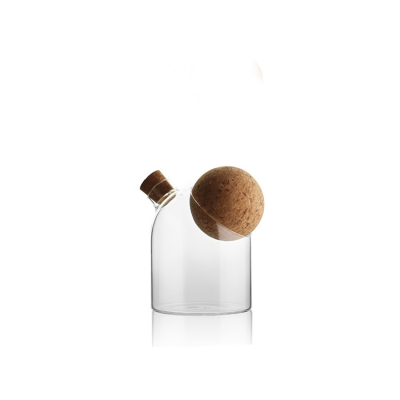 500ml Food Jar Clear Heat Resistant Borosilicate Glass Candy Jar With Cork Ball Lid