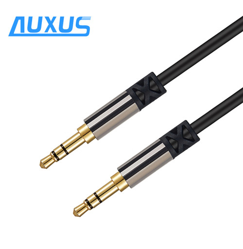 3.5mm Car Aux audio cable with Zinc alloy shell for Headphone, Mobile
