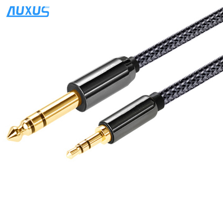 Best Quality 6.5mm Mono Plug To 3.5mm Audio Stereo Cable 