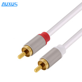 Free sample 2 RCA to 2 RCA Male Gold-plated Audio Veido Cable for DVD, Amplifier, Home Theatre