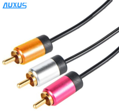 high-end new design fashion audio RCA to RCA cable coaxial cable with metal shell promotional