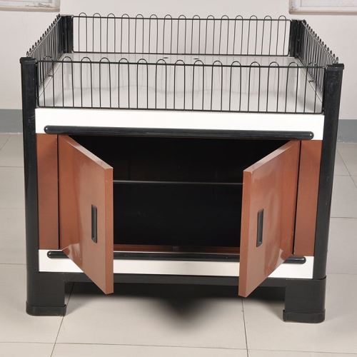 Abs/pvc high grade lower price supermarket display shelf promotion table