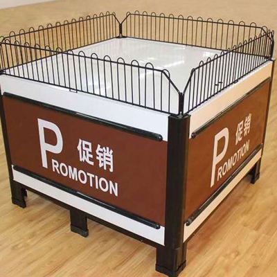 Abs/pvc high grade lower price supermarket display shelf promotion table