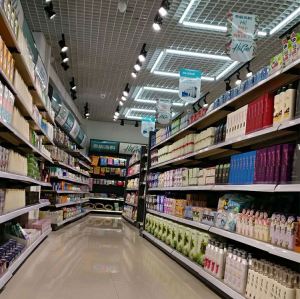 Metal supermarket shopping display shelves rack
