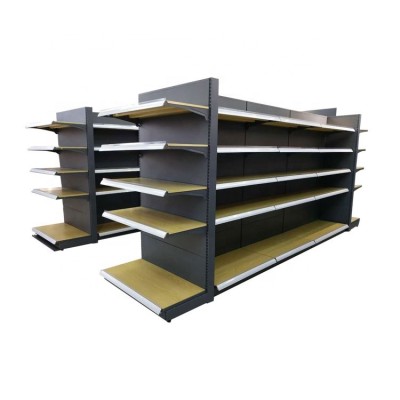 Drinks advertising steel shelves modern display supermarket shelf