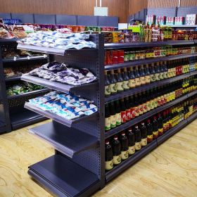 Double Sided Square Boltless supermarket shelving Fruit Vegetable Display Rack  Supermarket