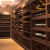 Red wine display shelves with cabinet wooden steel shelf rack