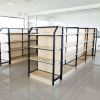 Heavy duty steel wood shelf display case shelve furniture rack