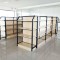 OEM showcase rack storage display shelves case stand steel and wood shelf