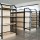 OEM showcase rack storage display shelves case stand steel and wood shelf