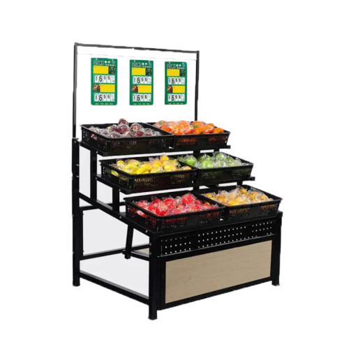Supermarket vegetable and fruit display shelf rack good quality